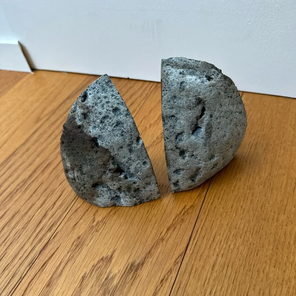 Set of 2 West Elm Natural Agate Bookends